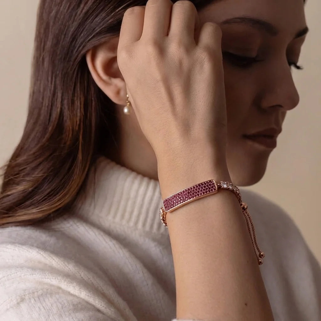 [FR] Bracelet Tetra or rose carmin porté au quotidien