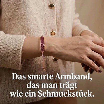 [DE] Das Tetra-Armband in Roségold Karmin am Handgelenk